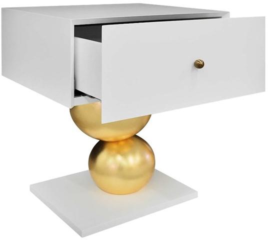 GANSK Прямоугольная прикроватная тумбочка из лакированной древесины Museu G3600a  - Вид №2