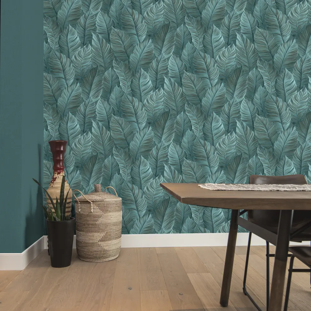 Erismann Samui - Флизелиновые обои зелёные с рельефной фактурой 1,06 м 89405512 STLM-1571225 - Вид №4