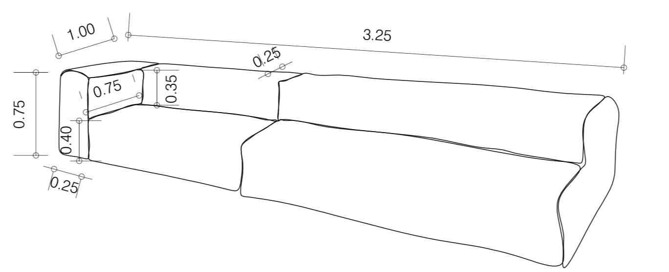 4-местный съемный льняной диван MX HOME CI-R5P / CI-L5P ARCH-00001930 - Вид №7