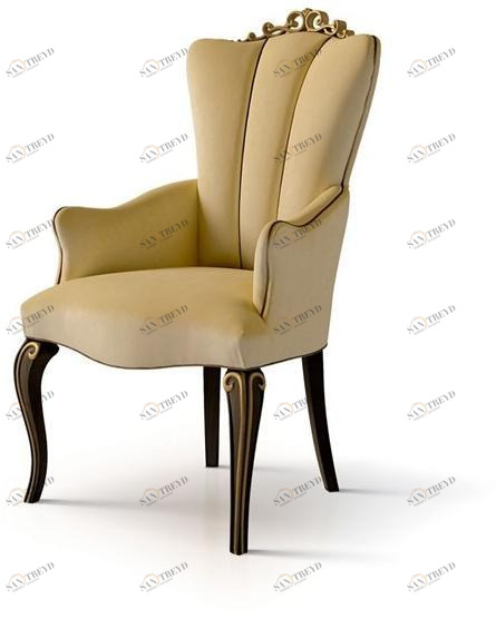 Carpanese Home Мягкое бархатное кресло с подлокотниками Heritage 5111