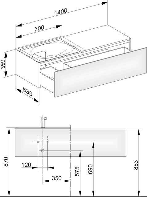31165330000 Тумба под умывальник KEUCO Edition 11 - Вид №2