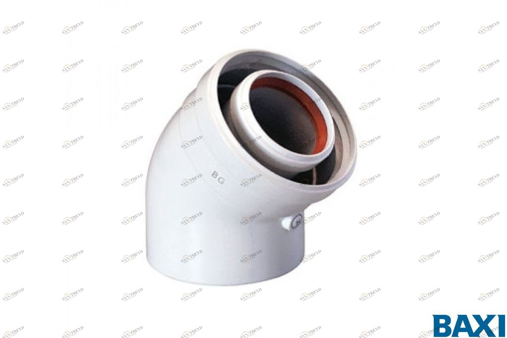 KHG71410161 Коаксиальный отвод 45°, диам. 60/100 мм BAXI 