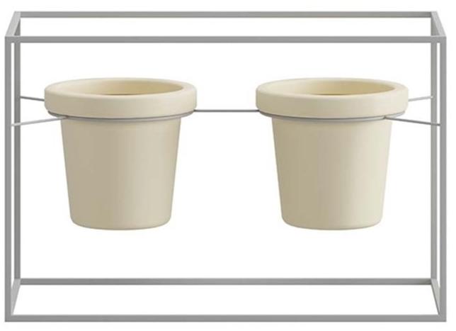 Ersa Низкий прямоугольный металлический горшок для цветов sun-id-1375122 - Вид №1