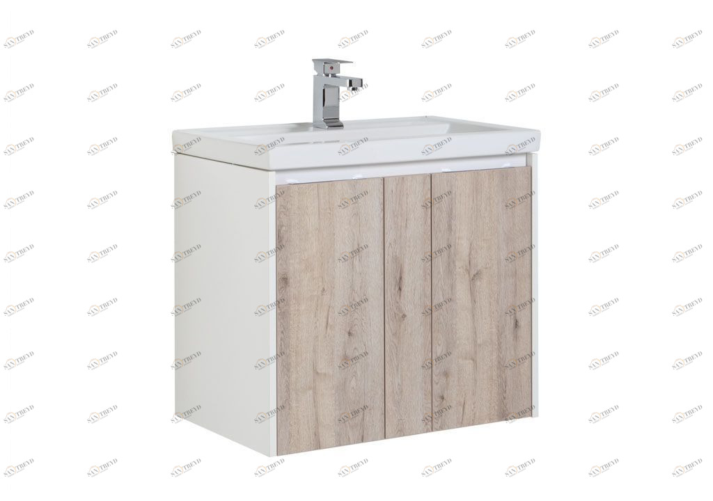 Тумба под раковину Aquanet Клио 70 дуб кантри/белый sun-id-275370