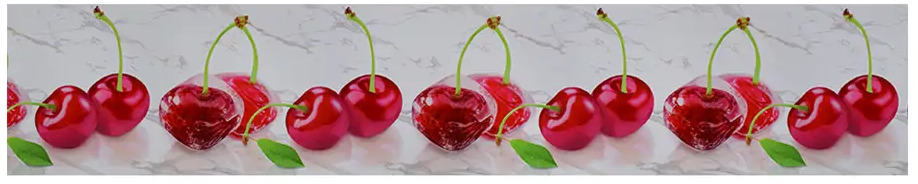 91038365 Декоративная кухонная панель ЮгPlastМаркет Ледяная вишня 300x60x0.15 см АБС-пластик цвет разноцветный STLM-0452516