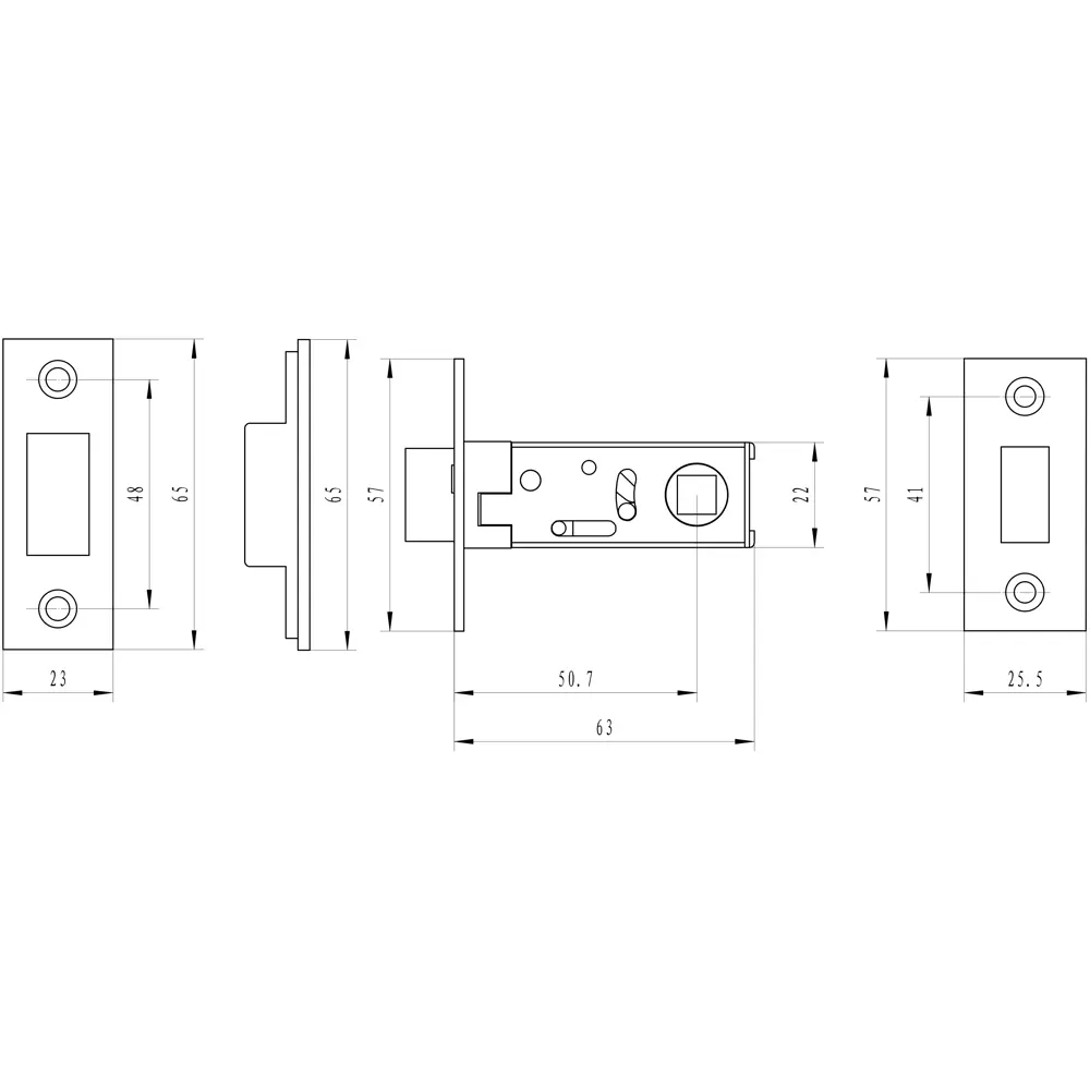 Защёлка межкомнатная магнитная EDS-6-50 , цвет бронза 18743734 STLM-2008679 EDSON  - Вид №4