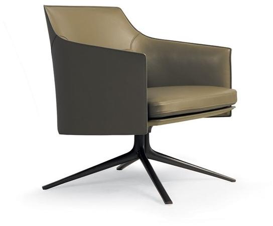 Poliform Поворотное кожаное кресло с подлокотниками Stanford sun-id-1424712 - Вид №1