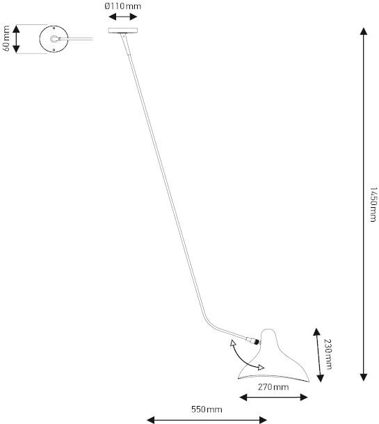 DCW éditions Стальной потолочный светильник прямого света Mantis sun-id-1406724 - Вид №3