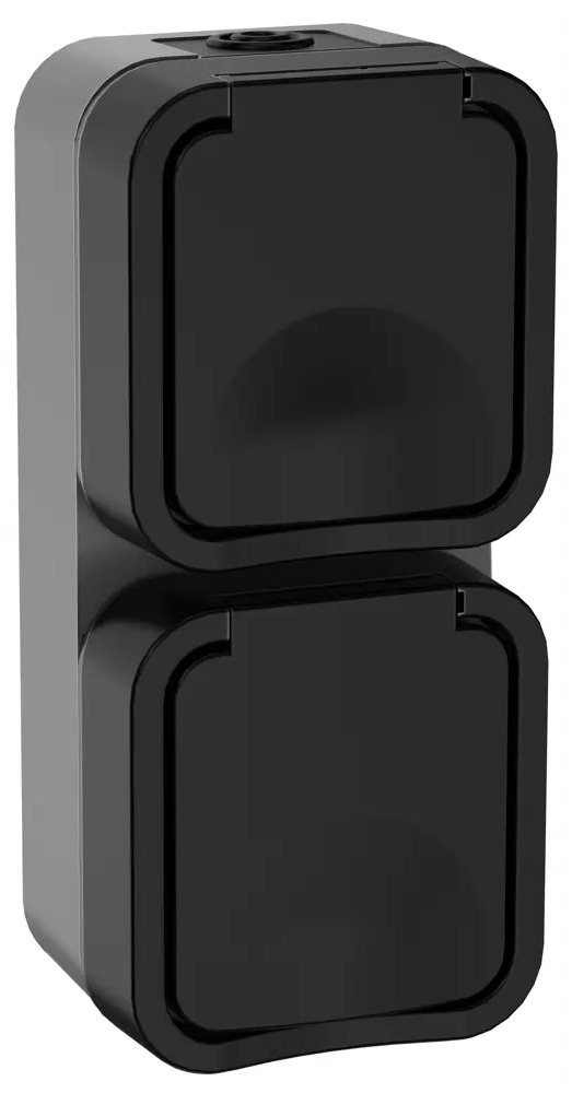 91586104 Розетка накладная Iek Tors TS-R26-16-55-V-K53 с заземлением с крышкой цвет графит STLM-1108365