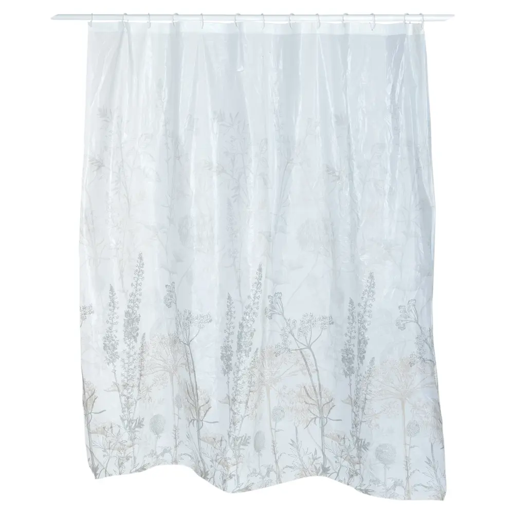 Штора для душа с кольцами Мильфлер 180x180 см Peva цвет бело-серый Santreyd нет STLM-2167872 - Вид №1