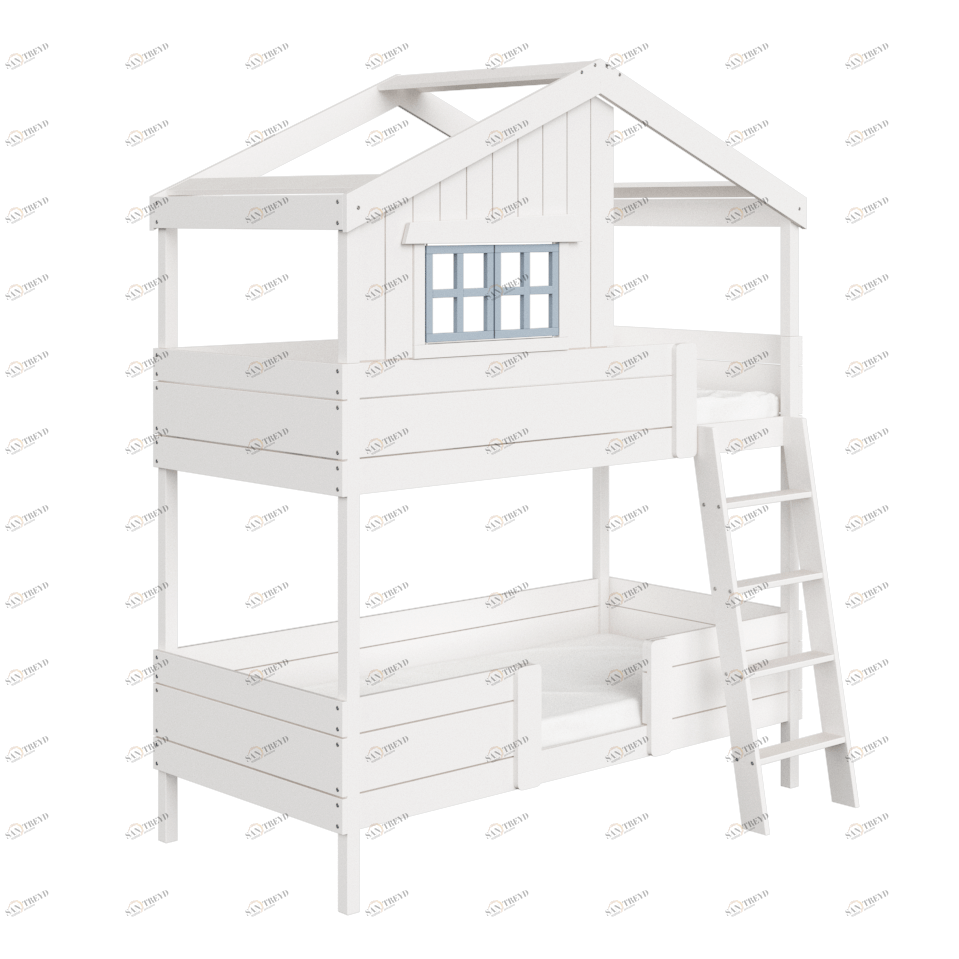 Кровать двухъярусная белая "Шале L" ELLIPSE ELLIPSE HOME 00-3951300 Белый Santreyd 