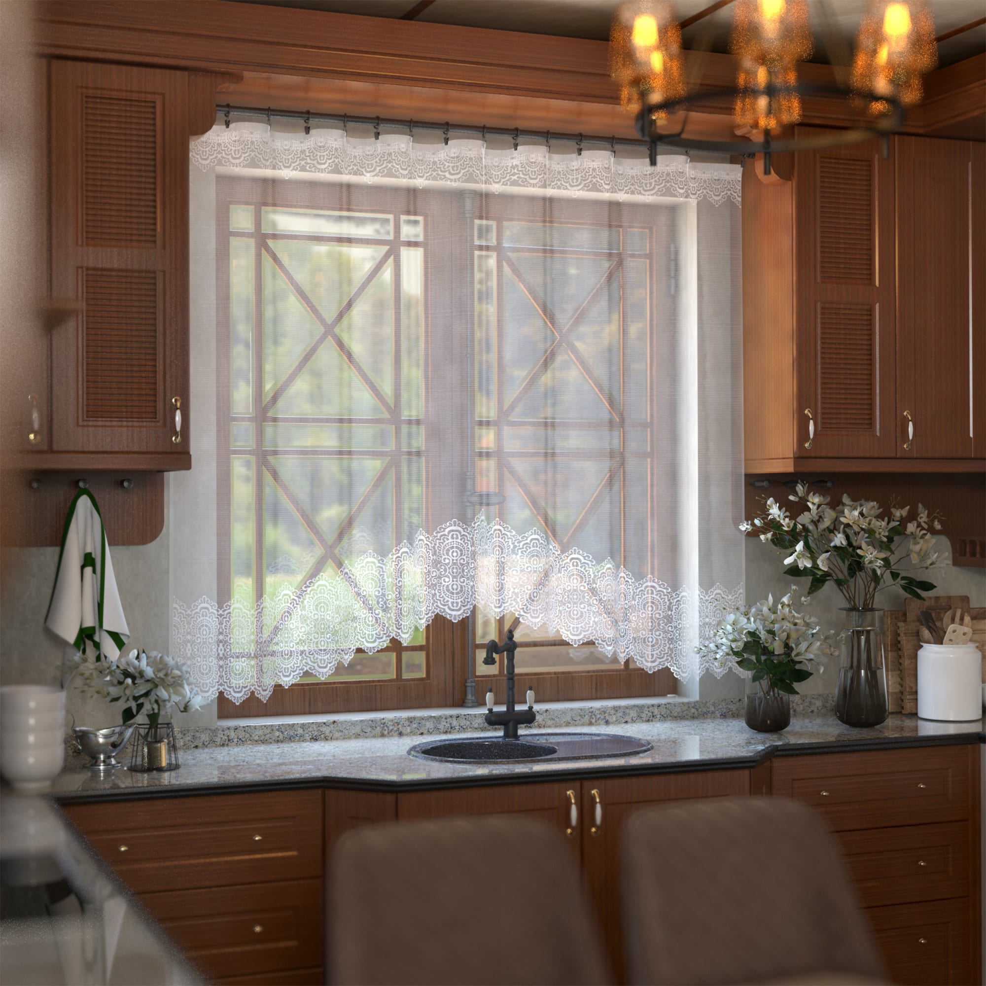 82633556 Тюль на ленте для кухни «Гера» 285х160 см цвет белый Santreyd  - Вид №7