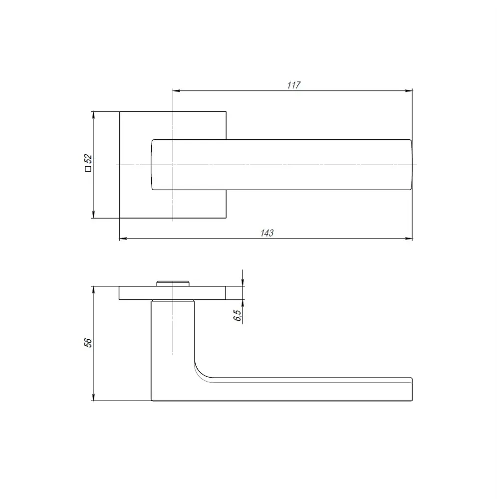 Дверные ручки Armadillo K.USS52.Sky WH-19, без запирания, цвет белый STLM-2202958 - Вид №2