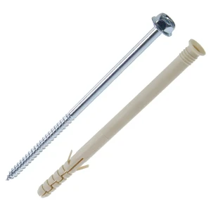 Дюбель Standers KAT 10х160 НЕХ, с шурупом, с ШГ, 4 шт. 14290336 STLM-2062857
