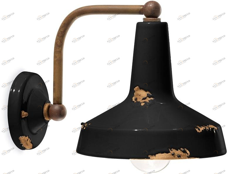 FERROLUCE Настенный керамический светильник с фиксированным кронштейном Vintage C1420