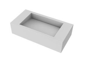 Одиночная подвесная раковина из твердой поверхности