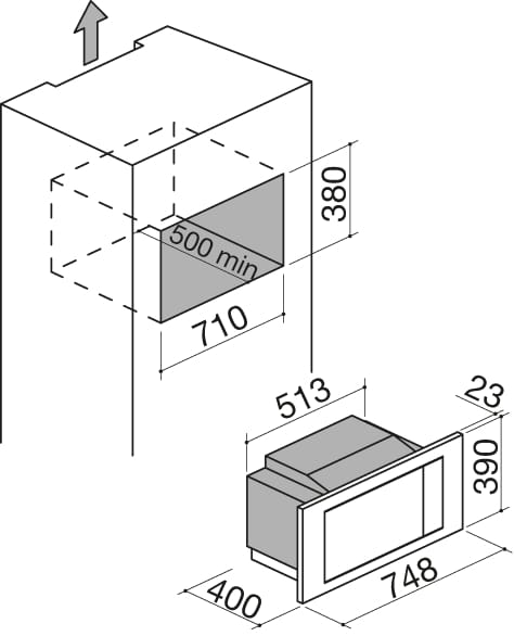 Встраиваемая микроволновая печь из нержавеющей стали Barazza Icon X ARCH-00031478 - Вид №4