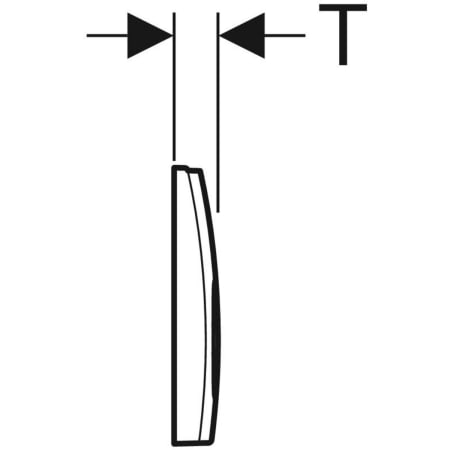 115.125.46.1 Смывная клавиша Geberit Delta21, двойной смыв Geberit  - Вид №3