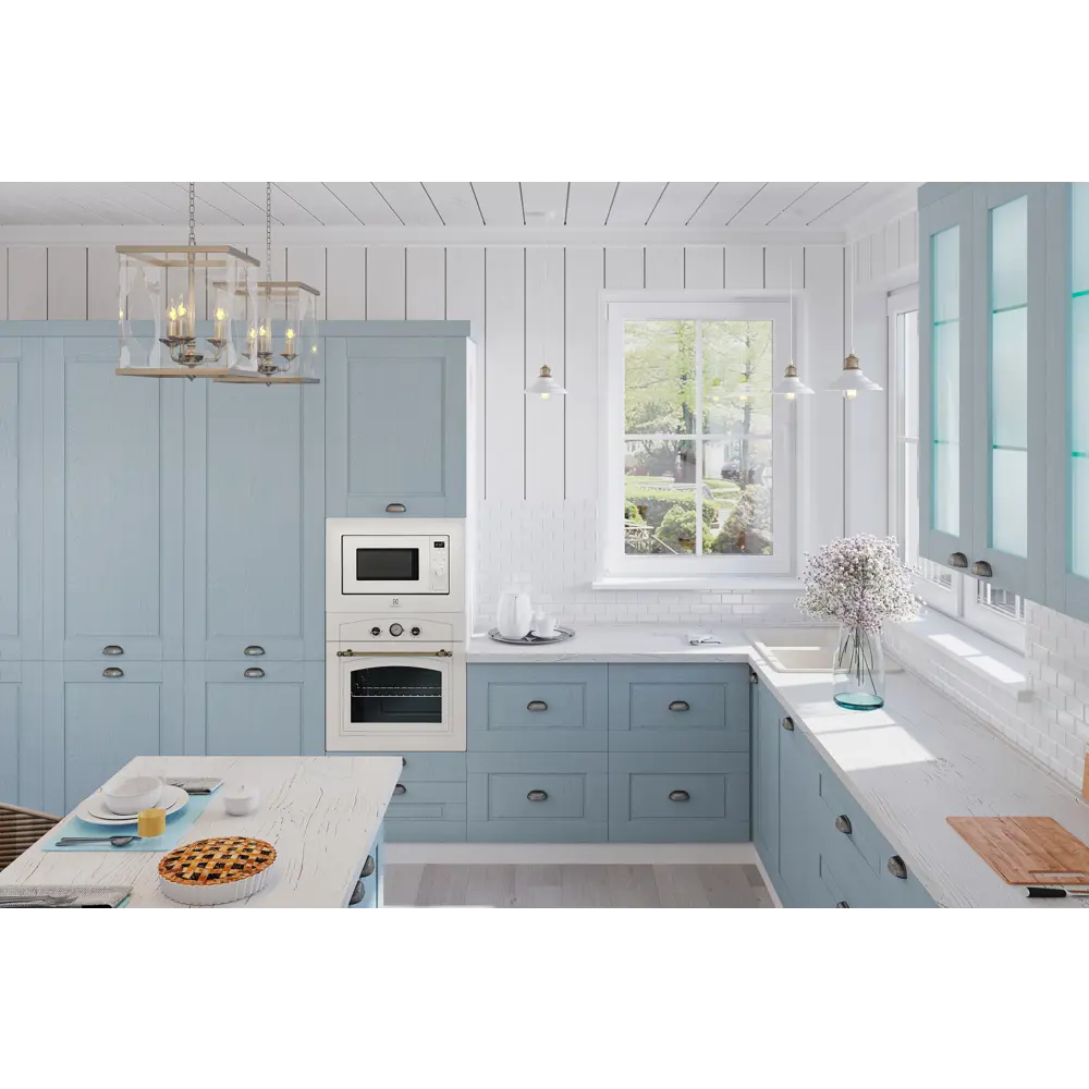 Фасад кухонный Delinia ID Томари голубой с геометрической филенкой 82011010 STLM-0017387 - Вид №8