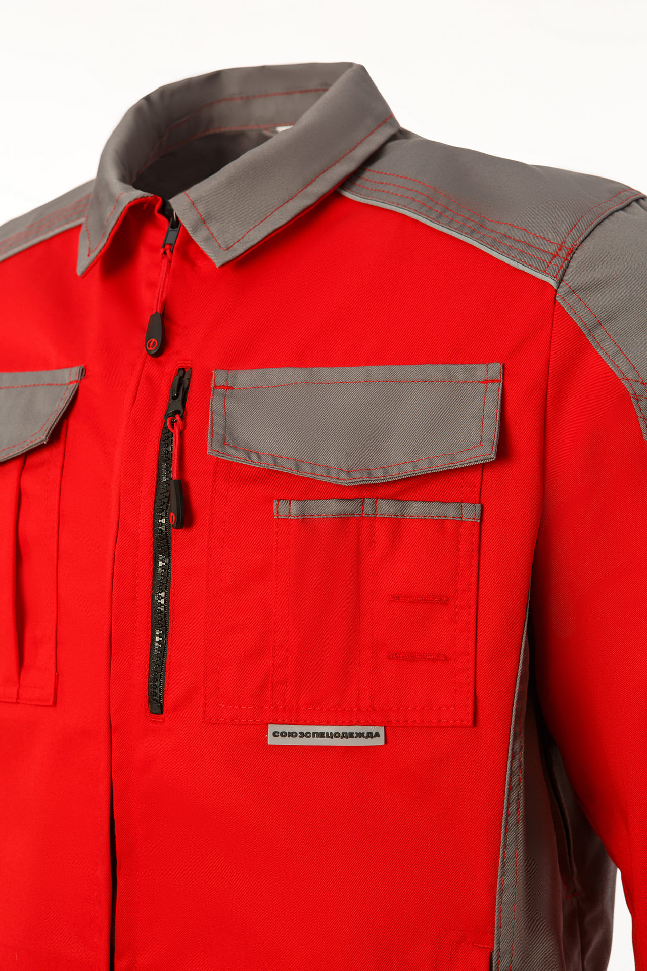 64648 Костюм  NEW 2 красный с серым STATUS  Летняя спецодежда  размер 64-66/170-176  - Вид №6