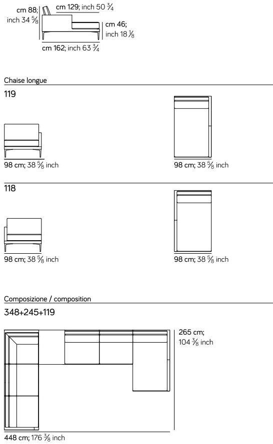 AMURA 3-х местный тканевый диван Segno Am008.060 - Вид №9