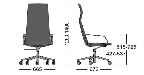 Регулируемый по высоте офисный стул с подлокотниками Sellex Swing ARCH-00020322 - Вид №1