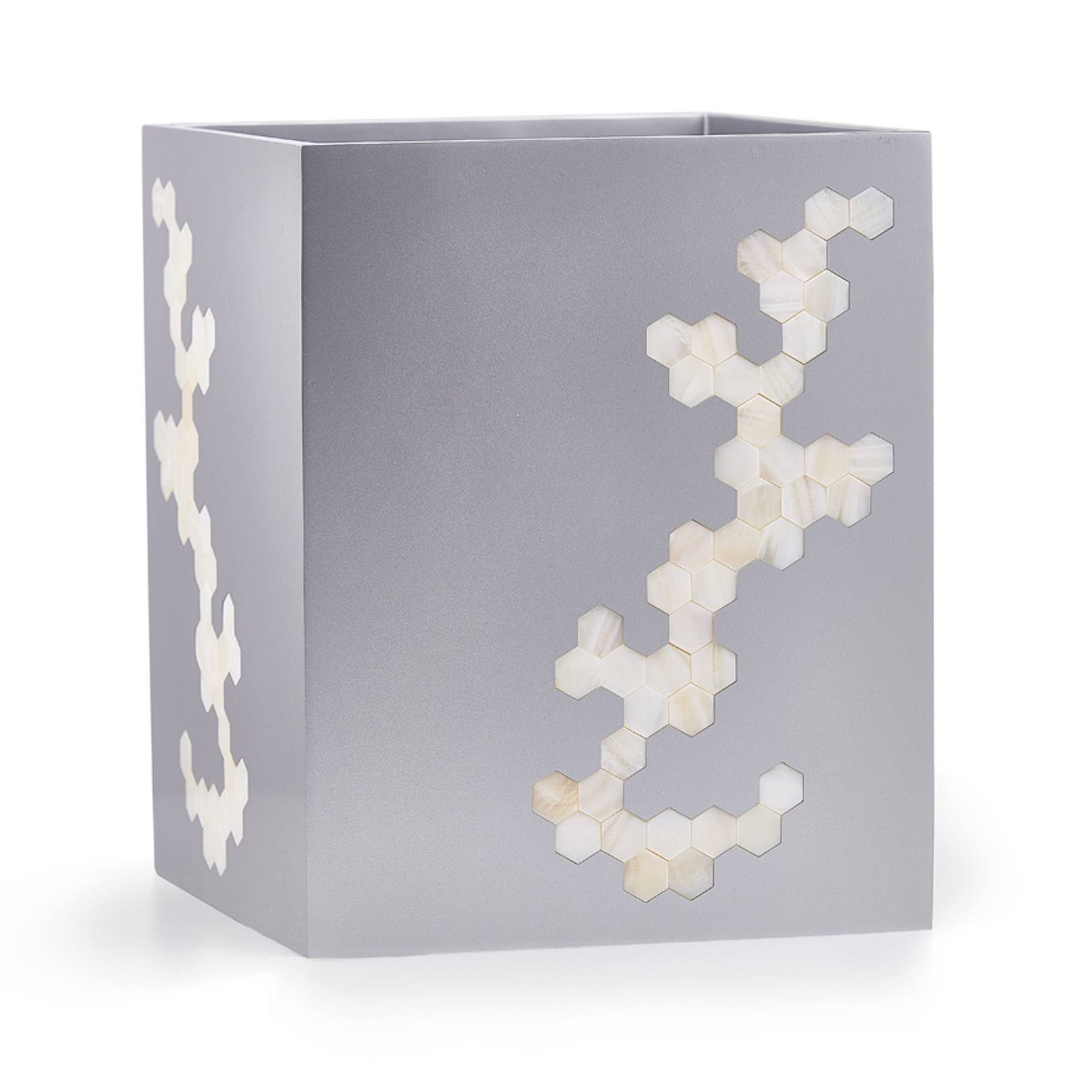 VB-HEX-SLV-WB Шестигранная серебряная корзина для мусора Labrazel 