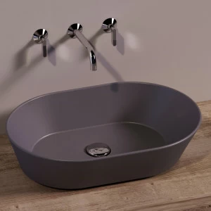 WA02ANTRACITEMATT Накладная раковина на столешницу  овальная Simas
