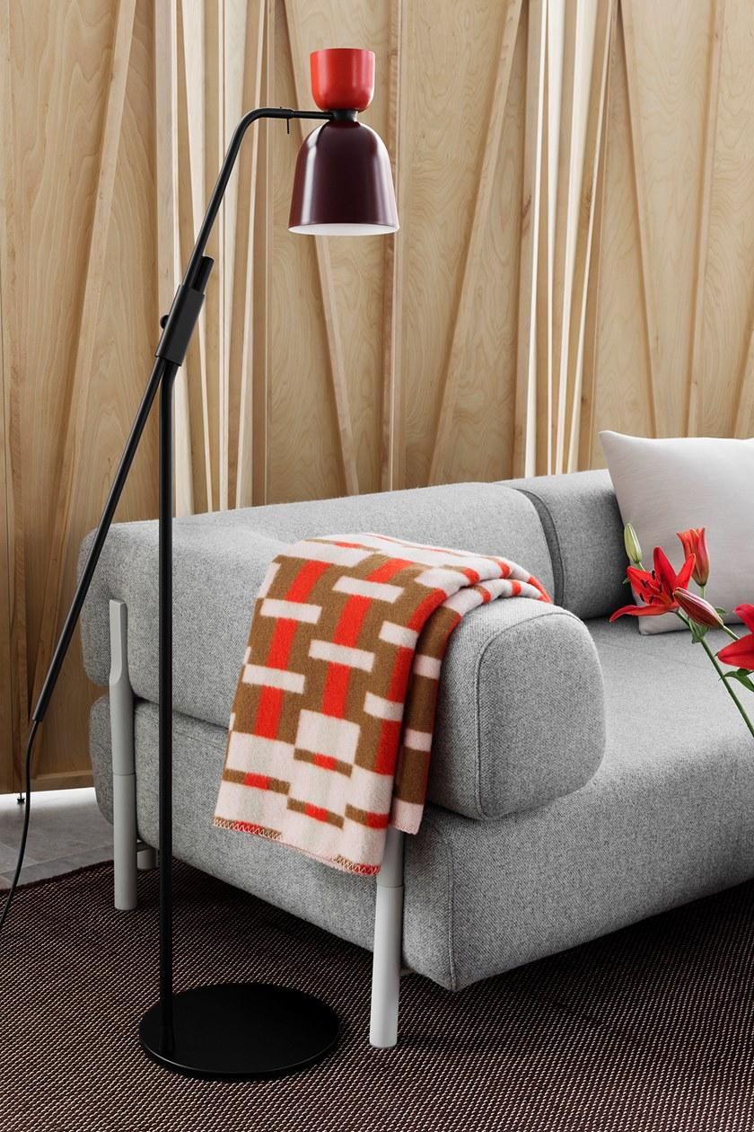 Hem Регулируемый торшер из стали с порошковым покрытием Alphabeta sun-id-1460203 - Вид №9