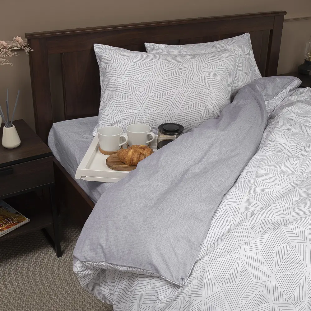 Комплект постельного белья Eclair Маркато евро сатин разноцветный STLM-2012706 - Вид №1