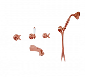 Gentry Home Смеситель для раковины на 3 отверстия Chopin Metal Медь GH100193