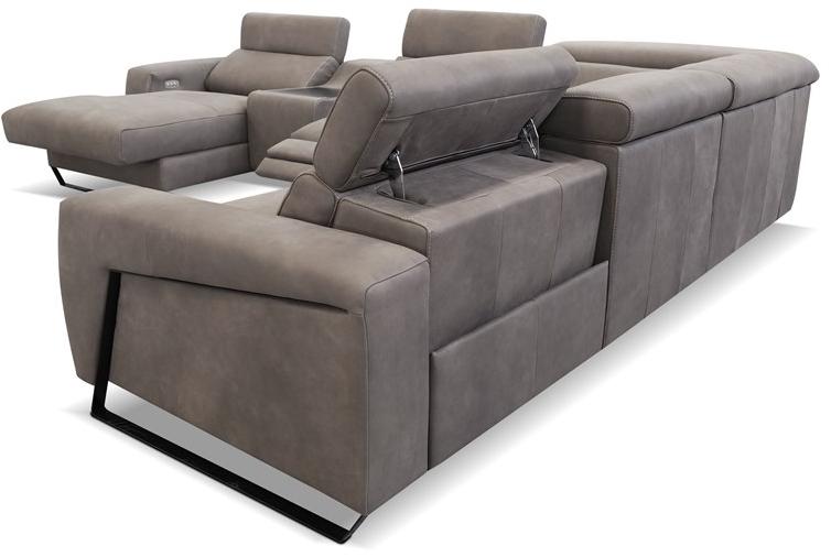 Rossini Sofas Кожаный угловой диван-кровать с шезлонгом sun-id-1409345 - Вид №4