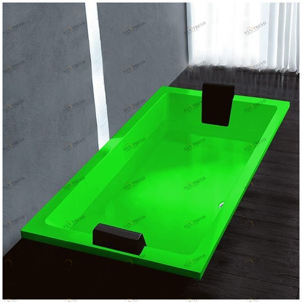 Ванна Gruppo treesse Quadra 181 V0710-DX-ZE зелёная прямоугольная встроенная правая VINV0710DXZE