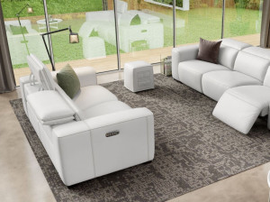 Кожаный квадратный пуф