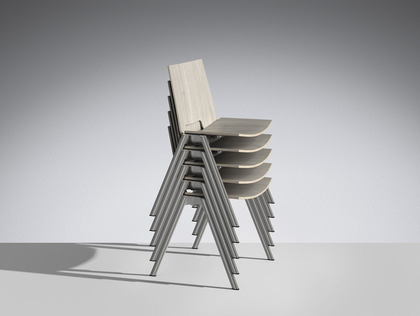 Деревянный штабелируемый стул для залов ожидания LAMM Hl3 ARCH-00105316 - Вид №2