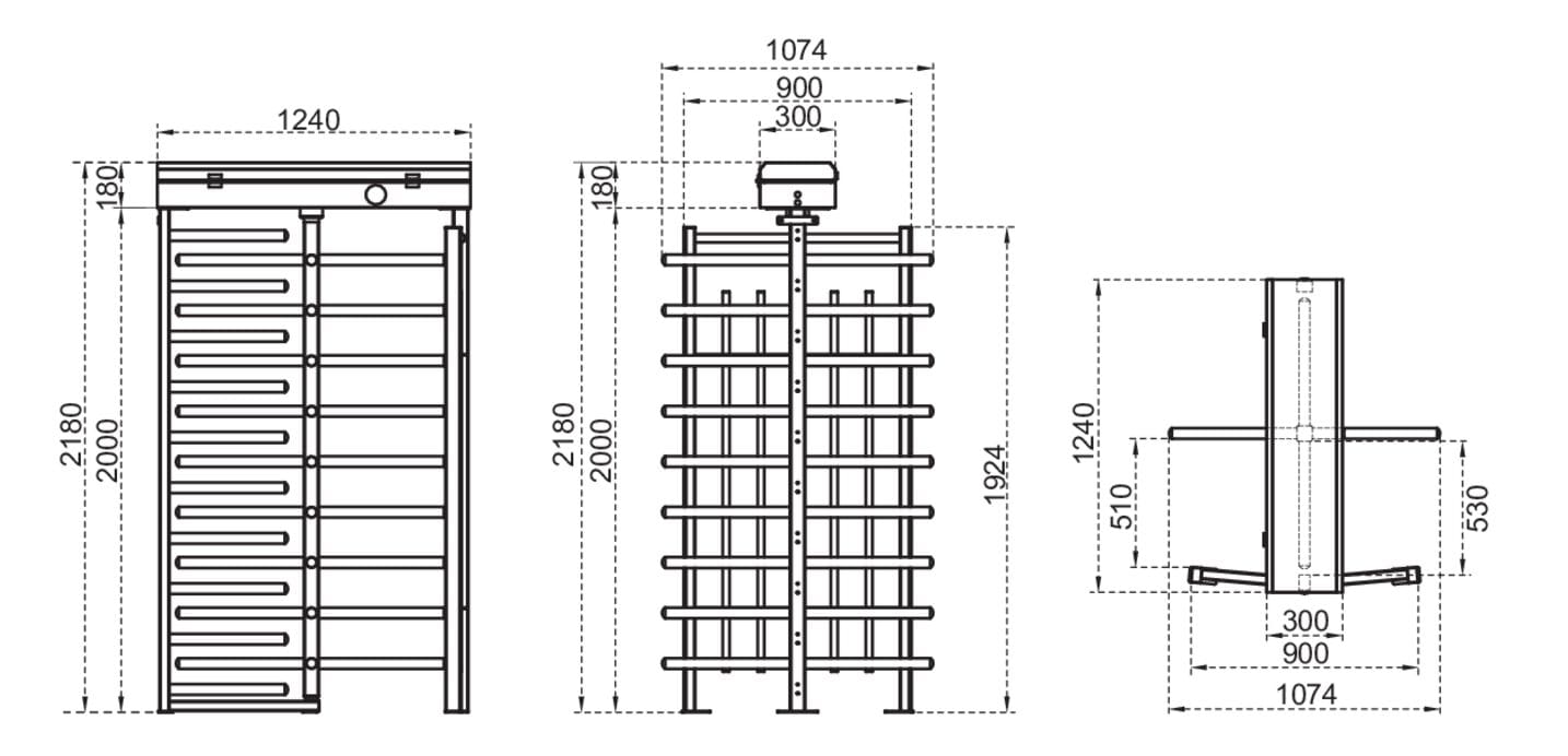 Турникет в полный рост CAME BTC400-S ARCH-00139082 - Вид №2