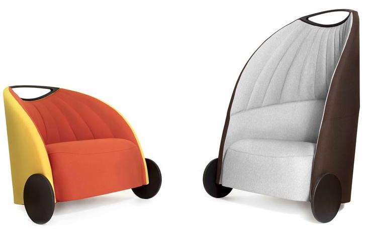 Luxy Кресло из ткани на колесиках Biga sun-id-1351999 - Вид №2