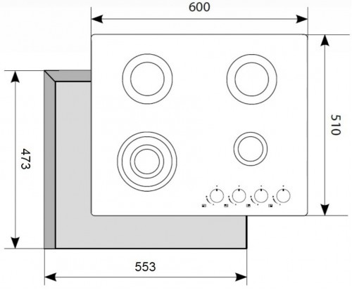 8124445 Газовая варочная поверхность Akpo PGA 604 RGC-T BL STDN-0077757 - Вид №6
