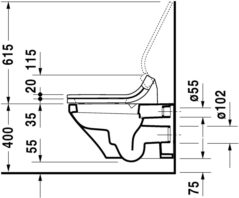 253759 Подвесной унитаз настенный Белый Duravit Durastyle Германия - Вид №9