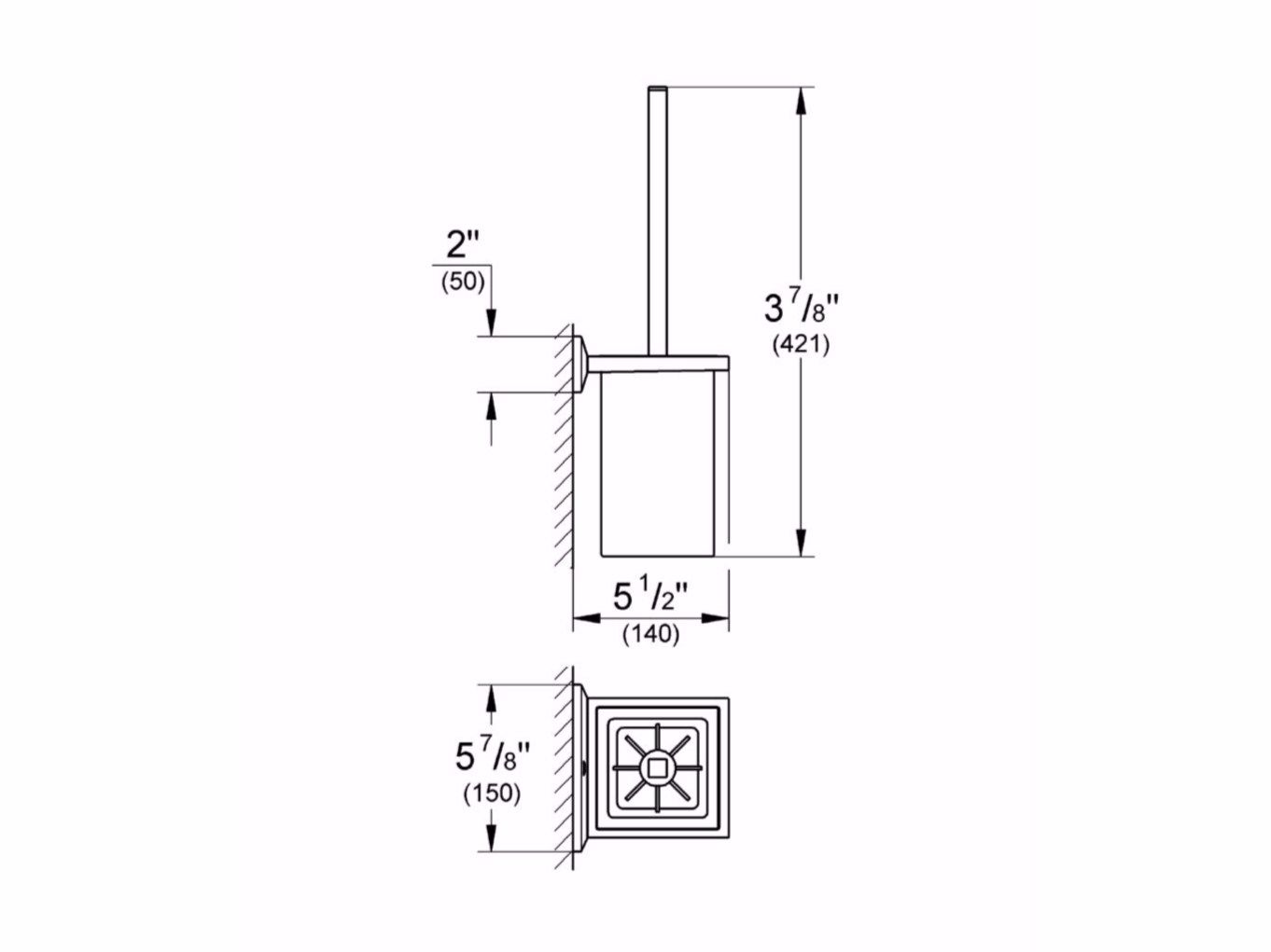 Настенная туалетная щетка Grohe Allure Brilliant ARCH-00105627 - Вид №2