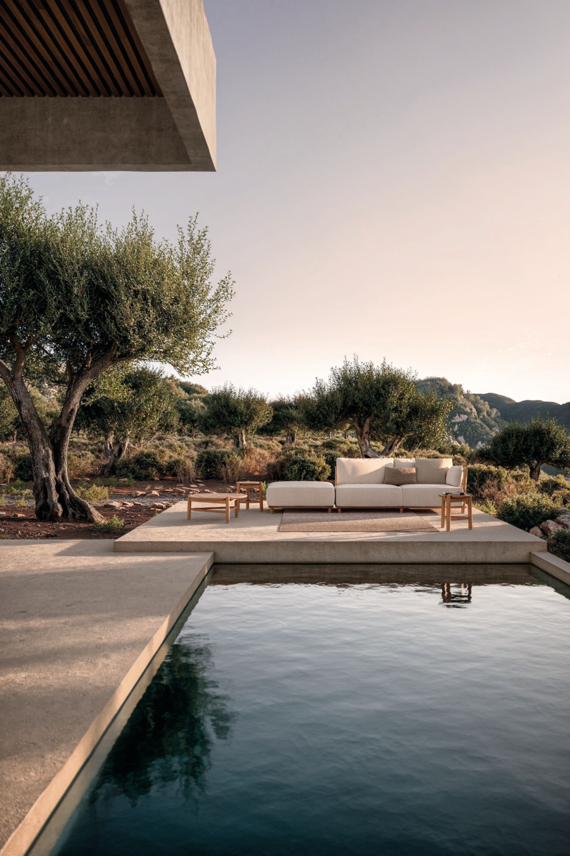 Угловое садовое кресло из ткани Gloster Salina ARCH-00111182 - Вид №1