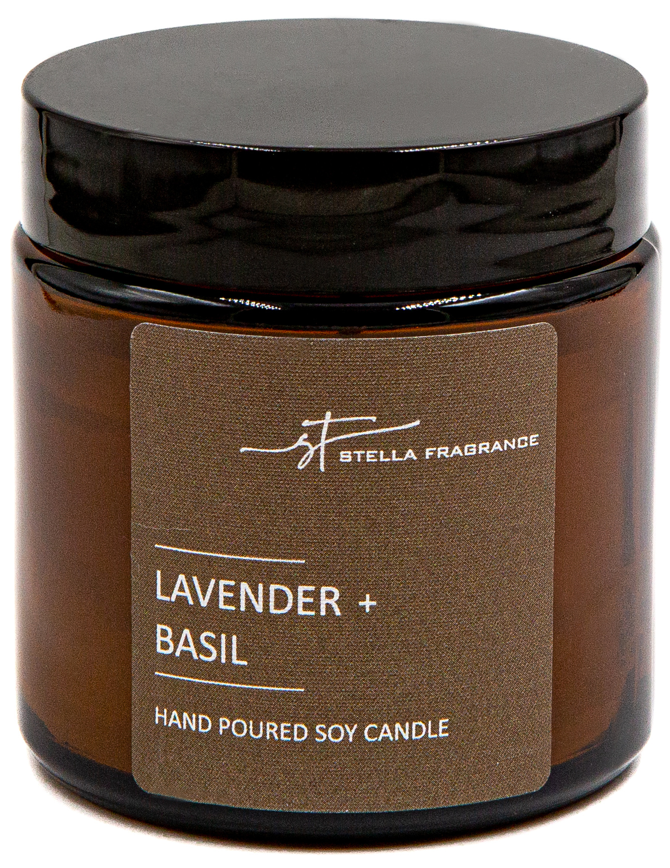 89090949 Свеча ароматизированная в стеклянной банке Lavender Basil коричневая 90 г STLM-0078271 STELLA FRAGRANCE  - Вид №2