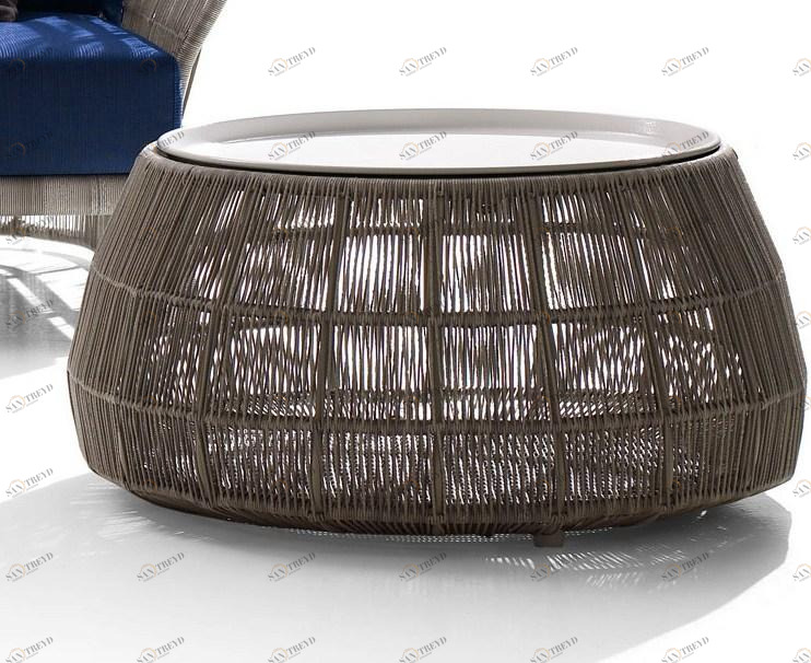 B&B Italia Outdoor Круглый садовый столик из полиэтилена Canasta '13 sun-id-1504648