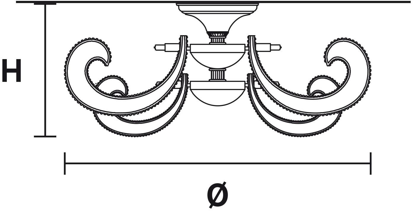 Masiero Потолочный светильник из металла с кристаллами Cristalis sun-id-1406323 - Вид №3