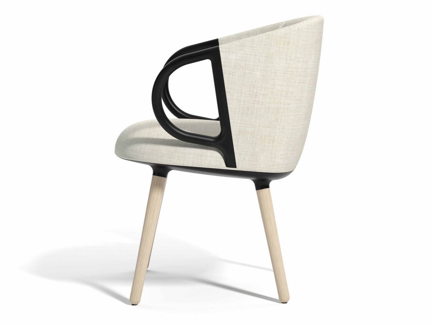 Тканевое кресло с подлокотниками и деревянной рамой GABER Cucaracha ARCH-00108583 - Вид №1