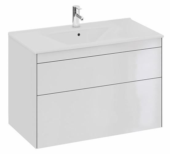 47435 IFO Sense тумба под умывальник с двумя ящиками, W = 600 мм, W1 = 610 мм, белый - Вид №8