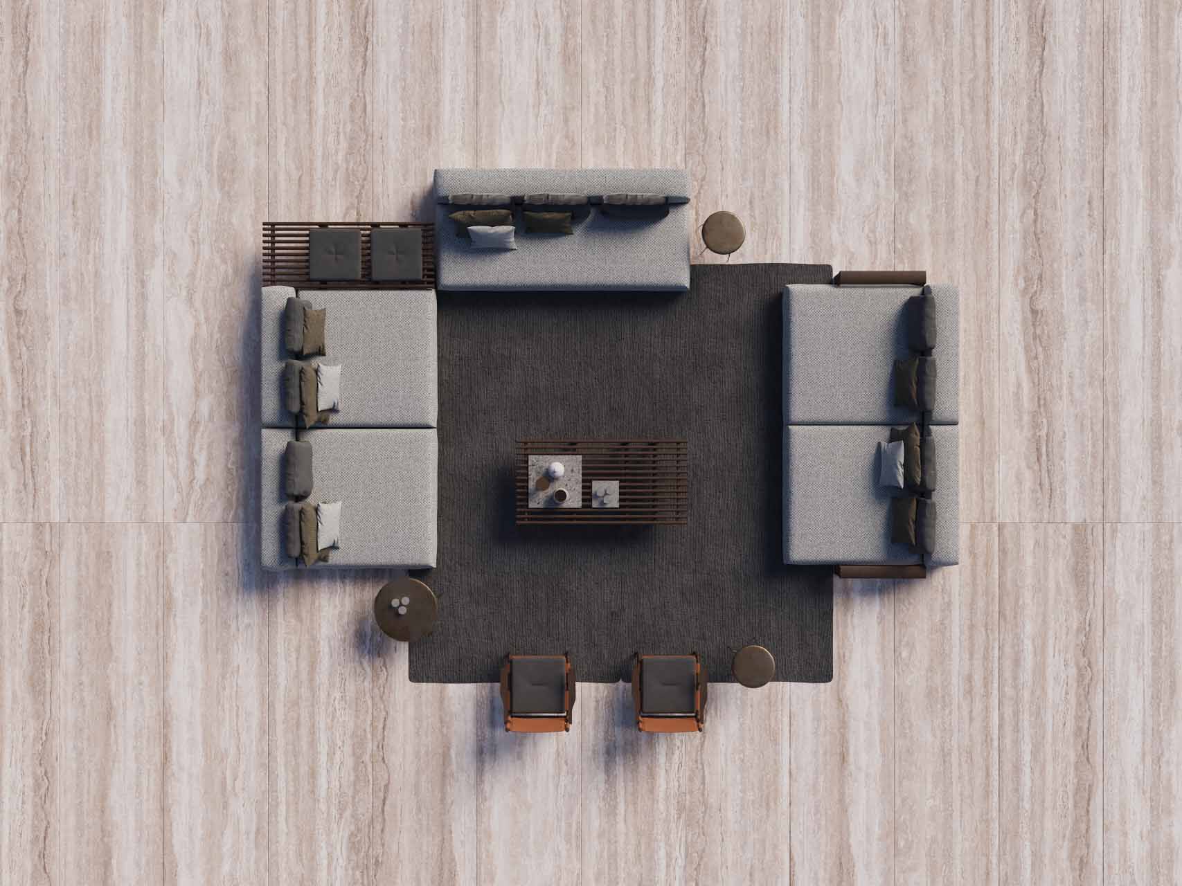 Ткань сад диван Exteta Эльба ARCH-00086973 - Вид №50