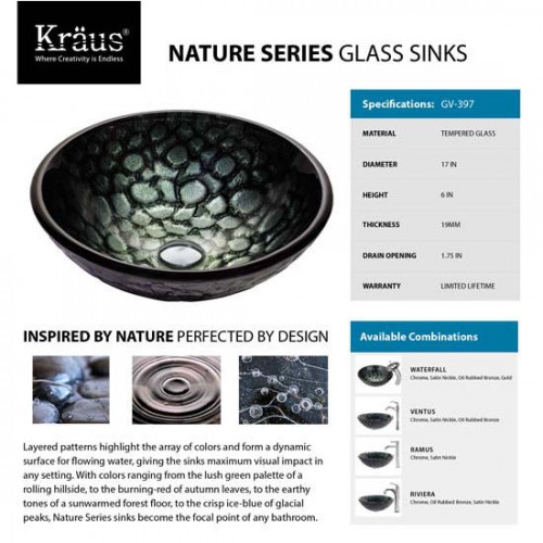 GV-397-19mm Накладная раковина на столешницу  прямоугольная Krausru  - Вид №11