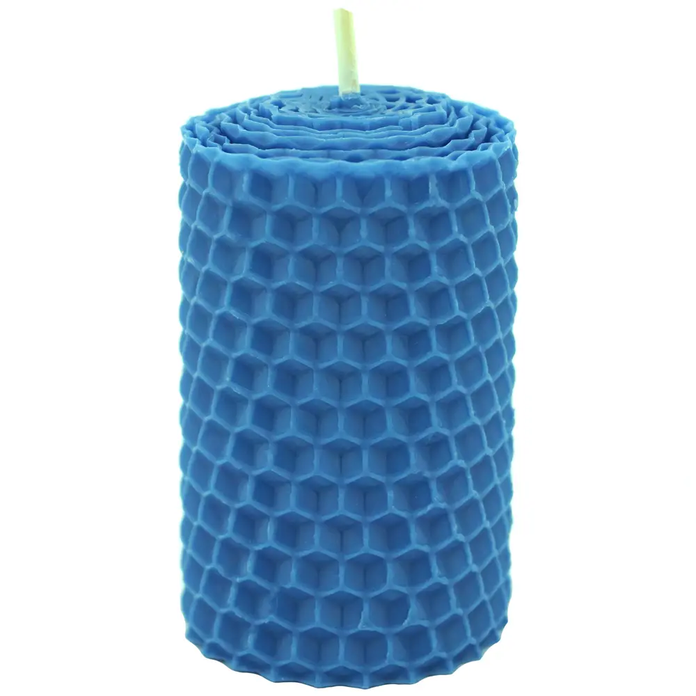 Свеча вощинная цилиндр голубая 4x6.5 см EVIS STLM-2149539