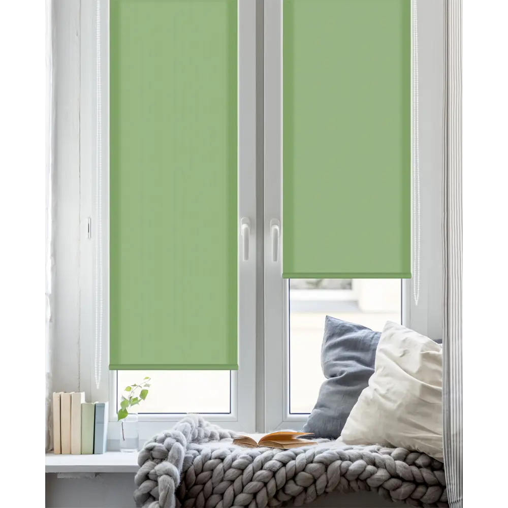 Штора рулонная Stars 60x160 см зеленая GARDEN STLM-2187145 - Вид №4